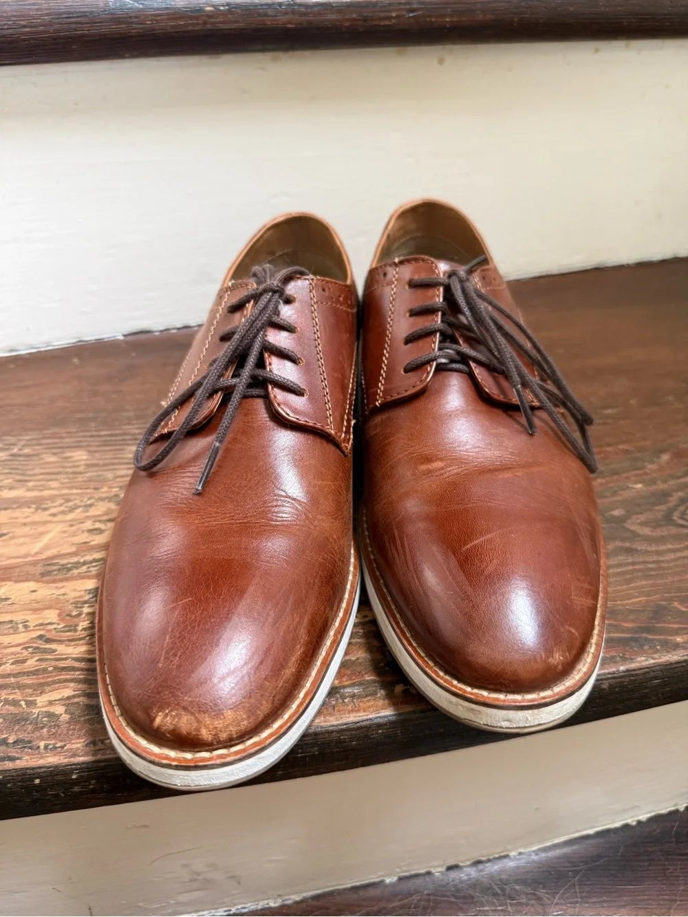 Steve Madden men’s leather Oxfords in brown size 7